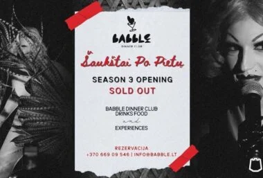 Babble Dinner Club Show | Šaukštai Po Pietų | SEASON 3 OPENING | 09.04 SOLD OUT - Event image
