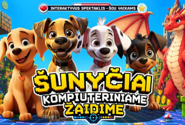 Interaktyvus spektaklis vaikams ”Šunyčiai kompiuteriniame žaidime” | Utena - Event image