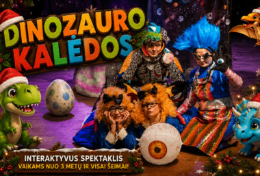 Vaikams – šventinė premjera ”Dinozauro Kalėdos” - Event image