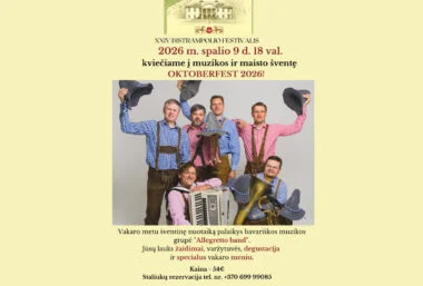 XXIV Bistrampolio festivalis | Muzikos ir maisto šventė OKTOBERFEST 2026 - Event image