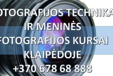 FOTOGRAFIJOS TECHNIKA IR MENINĖS FOTOGRAFIJOS KURSAI KLAIPĖDOJE - Event image