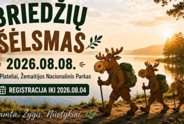 Pėsčiųjų žygis “Briedžių šėlsmas’26” / Plateliai 25-50-75-100km – rugpjūčio 8-9 dienomis! - Event image