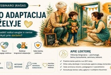 Vebinaro įrašas: Vaiko adaptacija darželyje - Event image