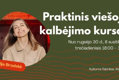 Praktinis viešojo kalbėjimo kursas: Finaliniai pristatymai ir apibendrinimas - Event image