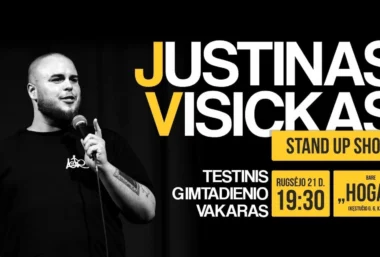 JUSTINAS VISICKAS STAND UP SHOW ,,TESTINIS GIMTADIENIS” - Renginio paveikslėlis