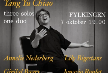 three solos one duo: Yang Yu Chiao (Taiwan), Lily Bigestans, Annelie Nederberg, Ignacio Roulet + Girilal Baars - Event image
