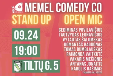 STAND UP Open Mic – Memel Comedy Co – (09.24) Klaipėda / baras Rasãlas - Veranstaltungsbild