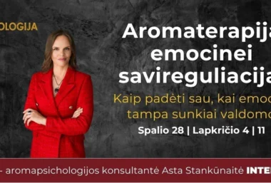 Aromaterapija emocinei savireguliacijai: kaip padėti sau, kai emocijos tampa sunkiai valdomos - Renginio paveikslėlis