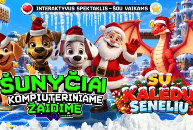 Interaktyvus spektaklis vaikams ”Šunyčiai kompiuteriniame žaidime su Kalėdų Seneliu” | Raseiniai - Immagine dell’evento