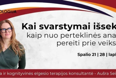 Kai svarstymai išsekina: kaip nuo perteklinės analizės pereiti prie veiksmo? - Pasākuma attēls