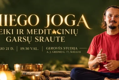Miego joga Reiki ir meditacinių garsų sraute.ŠIAULIAI - Pasākuma attēls